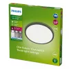 Plafón Philips SuperSlim 15W LED, 4000K, IP54, 250×250 mm, negro/blanco