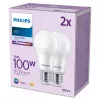 Bombilla Philips 100W A67 E27 x2, 13 W, 100 W, E27, 1521 lm, 15000 h, blanco frío