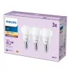 Vela Philips 40W P45 E14 x3, 4,9 W, 40 W, E14, 470 lm, 15000 h, blanco cálido