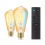 Bombilla WiZ Filament Amber 50 W ST64 E27 x2, iluminación inteligente, Wi-Fi/Bluetooth, dorado, Wi-Fi 4 (802.11n), 802.11b, 802.11g, LED, E27