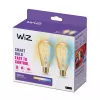 Bombilla WiZ Filament Amber 50 W ST64 E27 x2, bombilla inteligente, Wi-Fi/Bluetooth, dorado, Wi-Fi 4 (802.11n), 802.11b, 802.11g, LED, E27