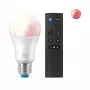 Bombilla WiZ 8W (Eq.60W) A60 E27 x1 + mando a distancia, lámpara inteligente, Wi-Fi/Bluetooth, blanco, Wi-Fi 4 (802.11n), 802.11b, 802.11g, LED, E27
