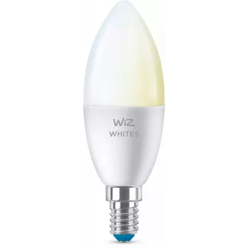 WiZ Candle 40 W C37 E14 2 uds., bombilla inteligente, Wi-Fi/Bluetooth, blanco, Wi-Fi 4 (802.11n), 802.11b, 802.11g, LED, E14