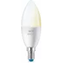 WiZ Candle 40 W C37 E14 2 uds., bombilla inteligente, Wi-Fi/Bluetooth, blanco, Wi-Fi 4 (802.11n), 802.11b, 802.11g, LED, E14