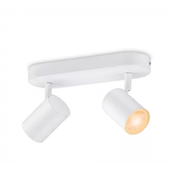 Foco orientable WiZ IMAGEO 2, lámpara de techo inteligente, Wi-Fi/Bluetooth, blanco, Wi-Fi 4 (802.11n), 802.11b, 802.11g, LED, metal
