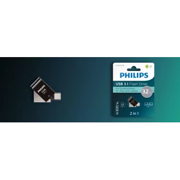 Memoria USB Philips FM32DC152B/00 32 GB USB Type-C 3.2 Gen 1 (3.1 Gen 1) negro