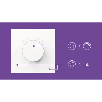 WiZ Smart Dial Switch Philips inalámbrico Wi-Fi blanco batería 5V