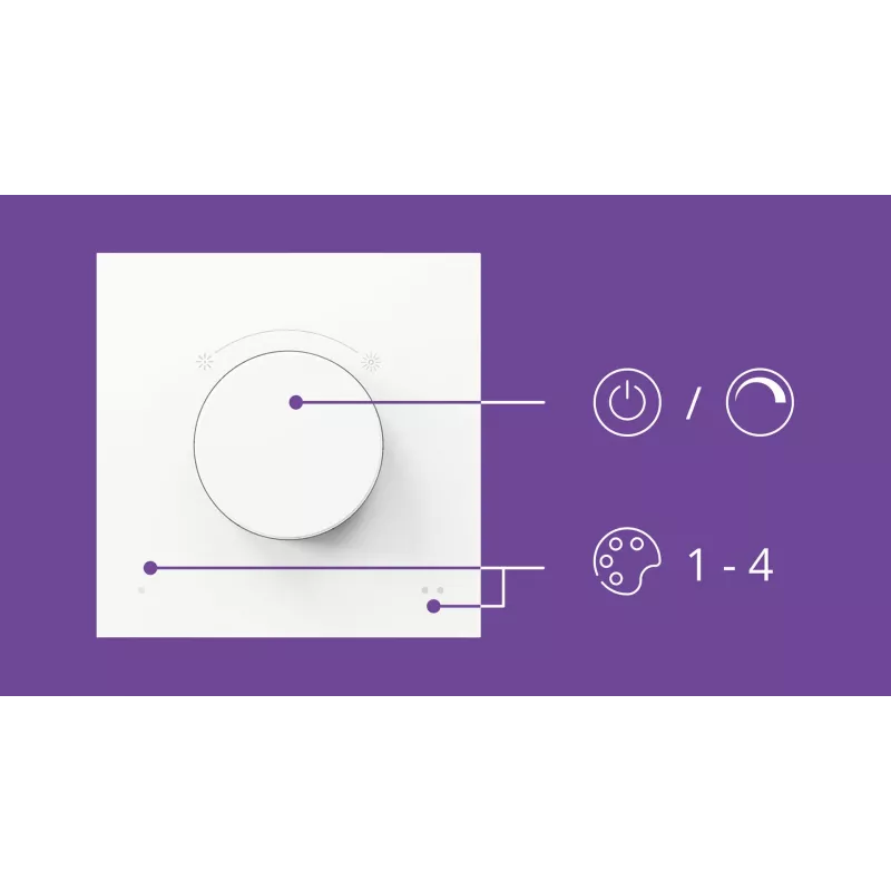 WiZ Smart Dial Switch Philips inalámbrico Wi-Fi blanco batería 5V