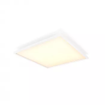 Philips Aurelle lámpara de panel cuadrada, lámpara de techo inteligente, Bluetooth/Zigbee, blanco, LED, aluminio, variable