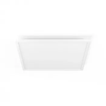 Philips Aurelle lámpara de panel cuadrada, lámpara de techo inteligente, Bluetooth/Zigbee, blanco, LED, aluminio, variable