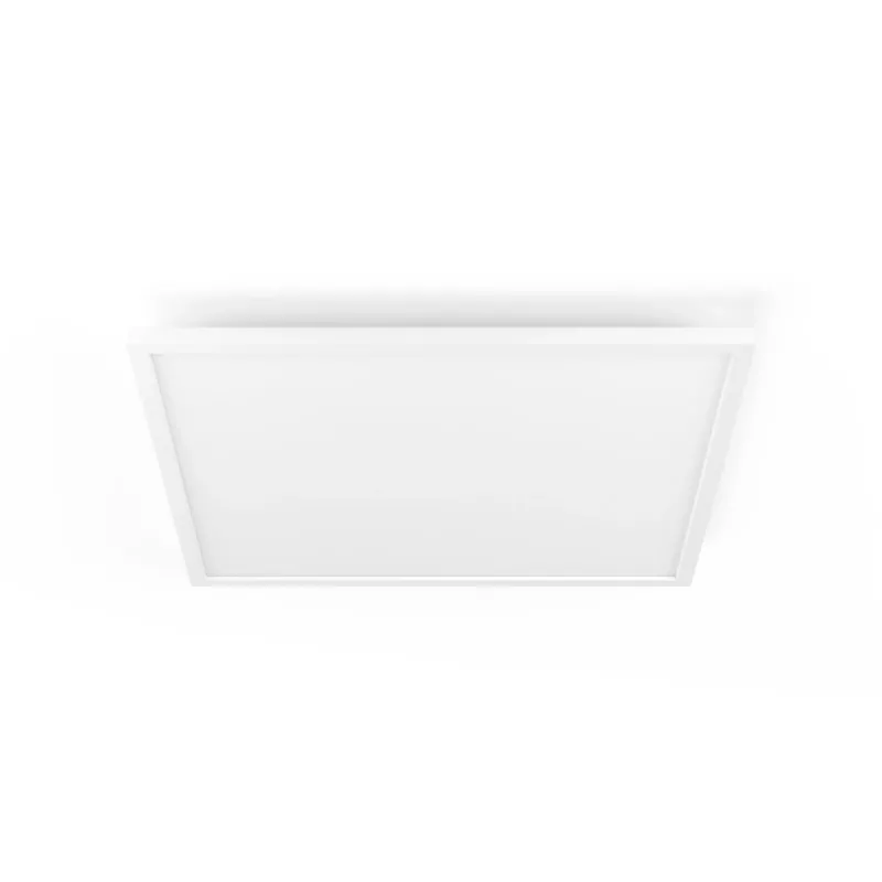 Philips Aurelle lámpara de panel cuadrada, lámpara de techo inteligente, Bluetooth/Zigbee, blanco, LED, aluminio, variable