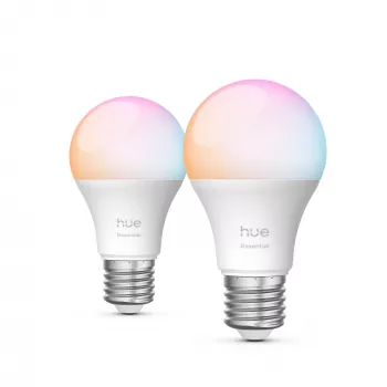Philips Hue White and colour ambience Essential A60 – E27 bombilla inteligente – 806 lm – 8W – pack de 2