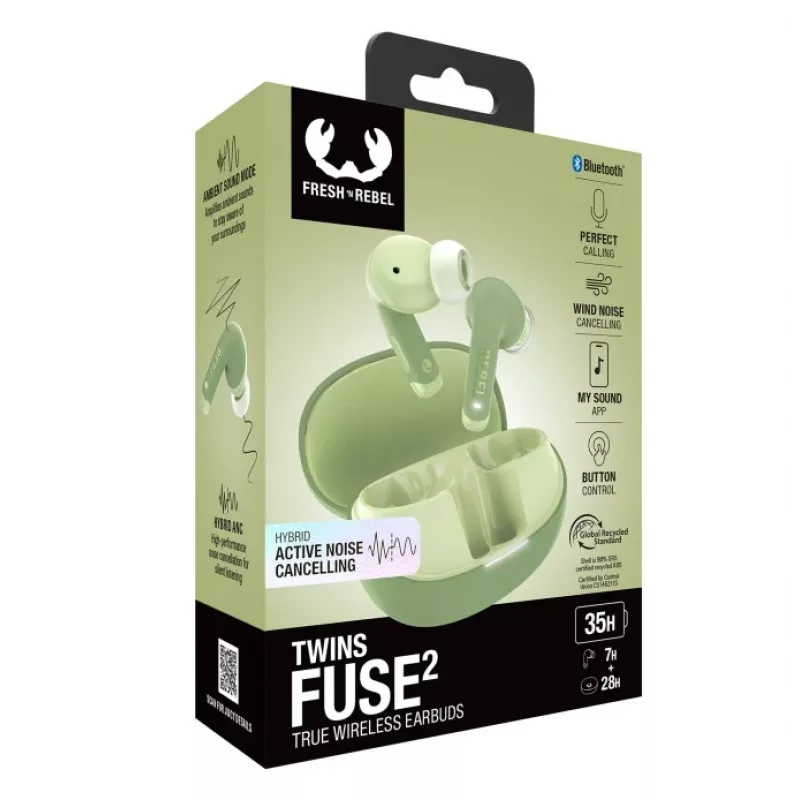 Hama Twins Fuse 2 Auriculares True Wireless Stereo (TWS) In-Ear Llamadas/Música USB Type-C Bluetooth Verde