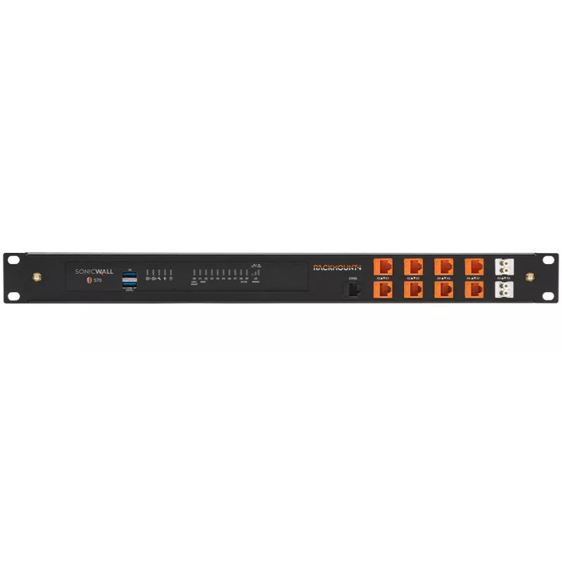 Rackmount IT Kit de rack para SonicWall TZ570W RM-SW-T12 1U – Montaje en rack 1U compatible