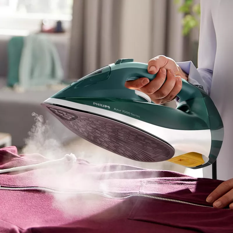 Philips 7000er Serie DST7031/70 plancha de vapor suela SteamGlide Plus 2800 W verde, color menta