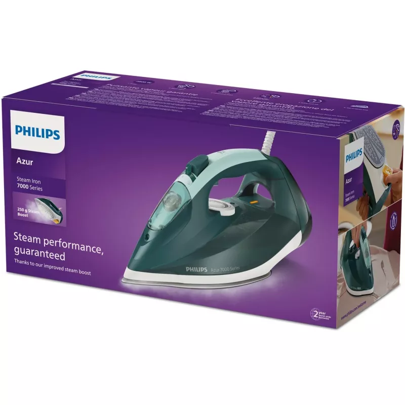 Philips 7000er Serie DST7031/70 plancha de vapor suela SteamGlide Plus 2800 W verde, color menta
