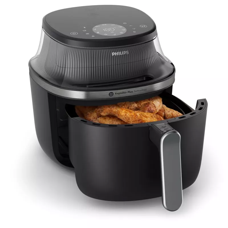Philips 3000 series NA331/00 freidora individual 6,2 L de pie 1700 W freidora de aire negra, plateada