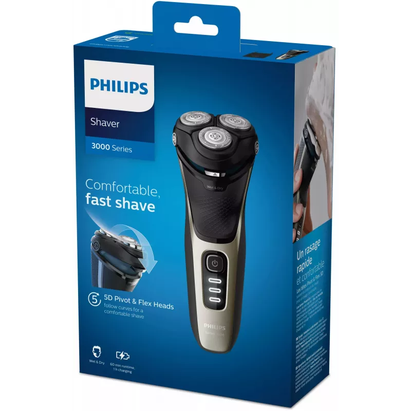 Philips SHAVER Series 3000 S3230/52 afeitadora en húmedo o en seco, Series 3000