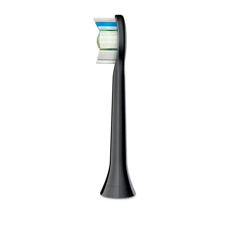Cabezales de cepillo de dientes de repuesto Philips HX6066/88 Optimal White, pack de 6, negro, intervalo de sustitución de 3 meses