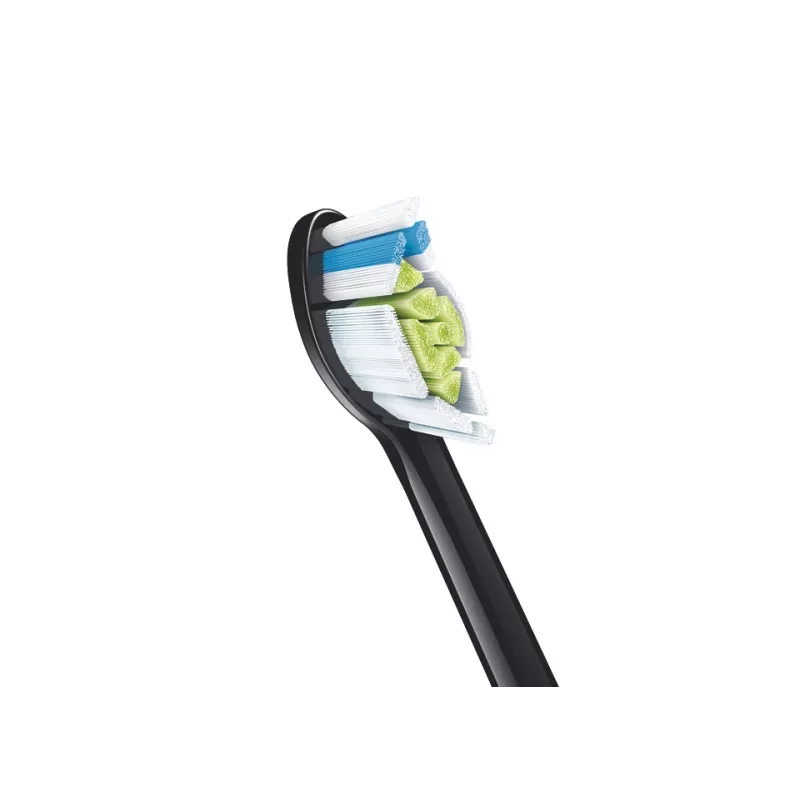 Cabezales de cepillo de dientes de repuesto Philips HX6066/88 Optimal White, pack de 6, negro, intervalo de sustitución de 3 meses