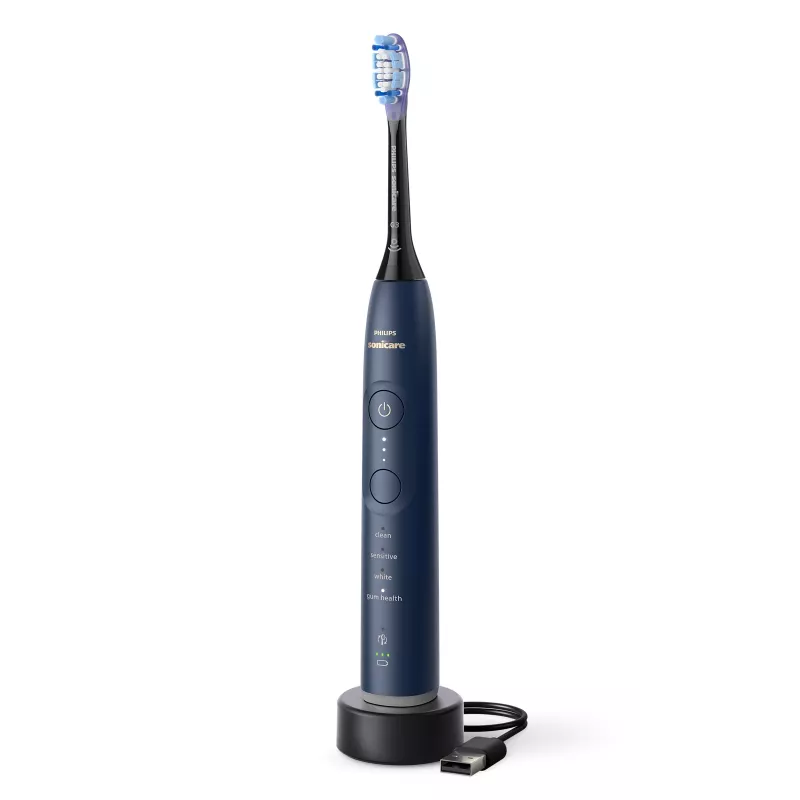 Cepillo de dientes sónico recargable Philips serie 7100 HX7423/08 — batería de iones de litio integrada, 4 cabezales, Daily Care/Gum Care/Sensitive