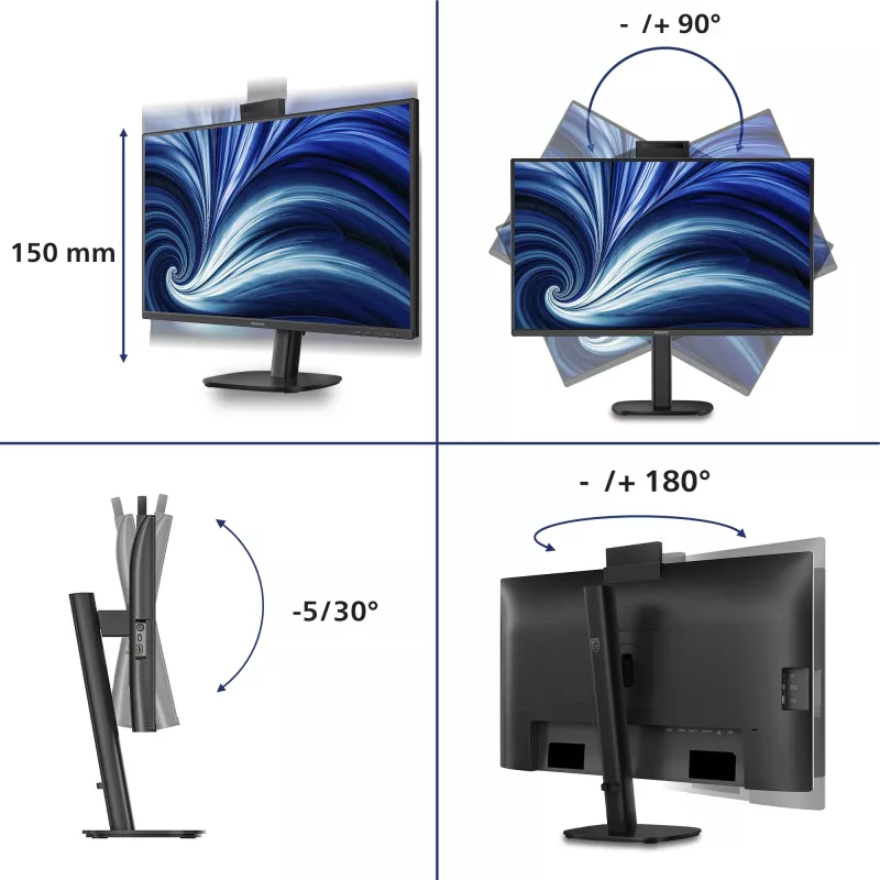 Philips serie 3000 27B2U3601H/00 Monitor de ordenador 68,6 cm (27 inch) 2560 x 1440 píxeles Quad HD LCD negro