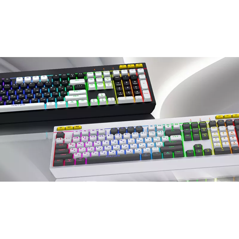 HATOR Icefall Teclado gaming USB QWERTY US English negro RGB LED