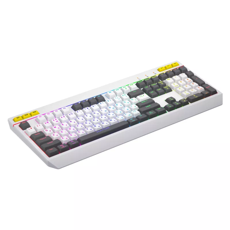 HATOR Icefall Teclado gaming USB QWERTY US-English blanco Full-Size RGB LED