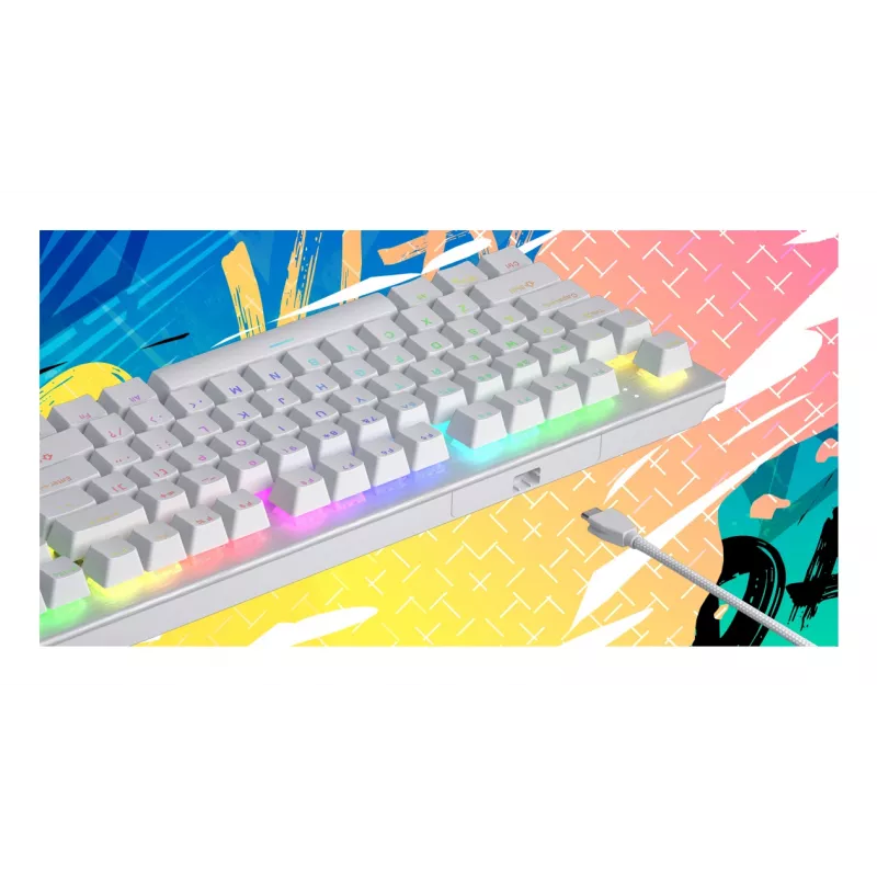 HATOR Gravity X TKL Teclado gaming USB QWERTY US English blanco