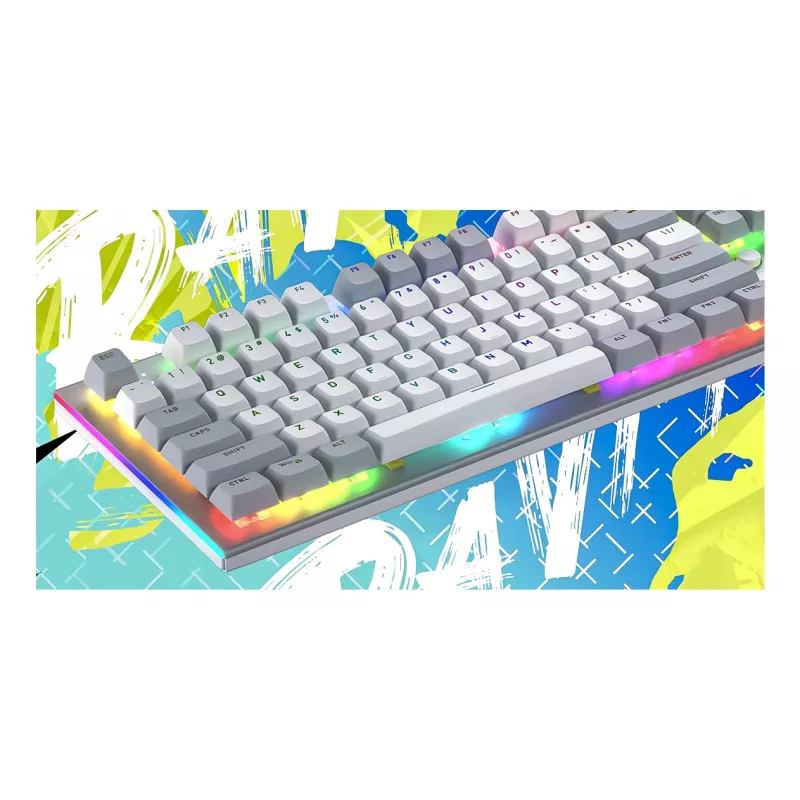 HATOR Gravity TKL Teclado gaming USB QWERTY US English blanco