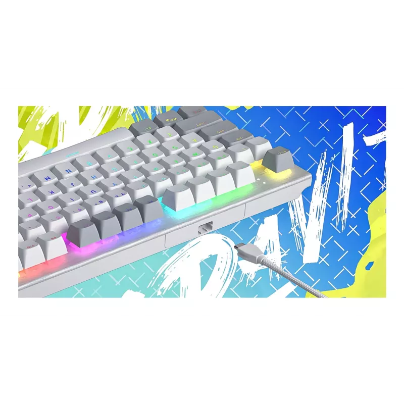 HATOR Gravity TKL Teclado gaming USB QWERTY US English blanco