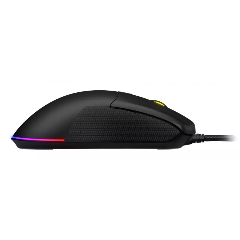 HATOR Pulsar 3, negro — switches ópticos amarillos 100M PixArt PMW 3311 (HTM610)