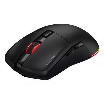 HATOR Pulsar 3 Wireless, negro — switches ópticos amarillos 100M PixArt PMW 3311 (HTM630)