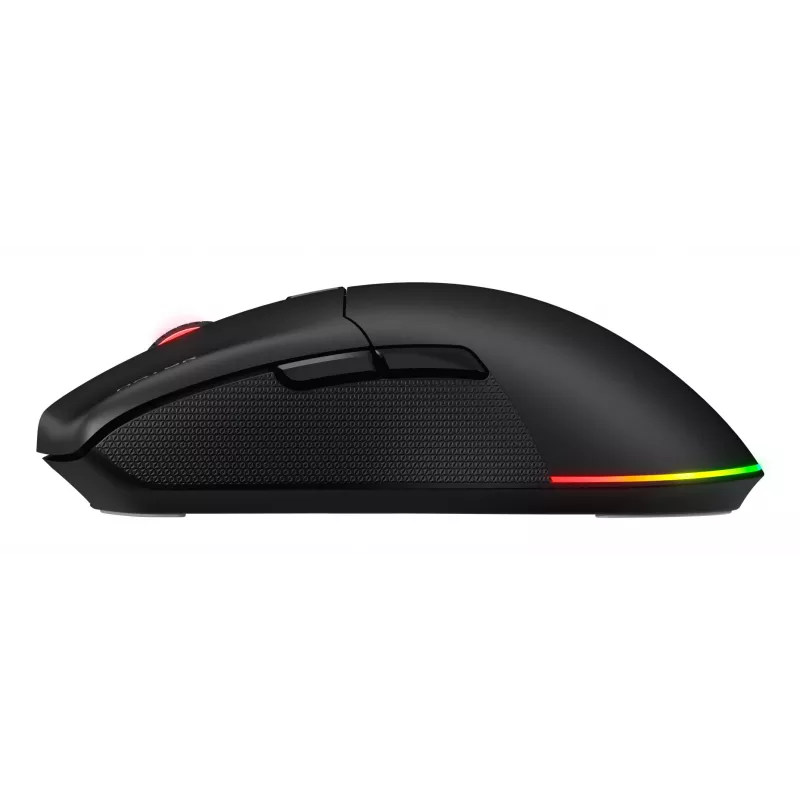 HATOR Pulsar 3 Wireless, negro — switches ópticos amarillos 100M PixArt PMW 3311 (HTM630)