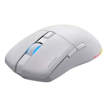 HATOR Pulsar 3 Wireless, blanco — switches ópticos amarillos 100M PixArt PMW 3311 (HTM631)