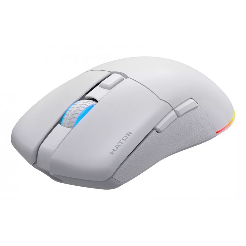 HATOR Pulsar 3 Wireless, blanco — switches ópticos amarillos 100M PixArt PMW 3311 (HTM631)