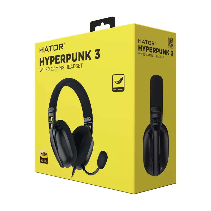 HATOR Hyperpunk 3 USB Auriculares con cable in-ear gaming USB Type-C / USB Type-A negro