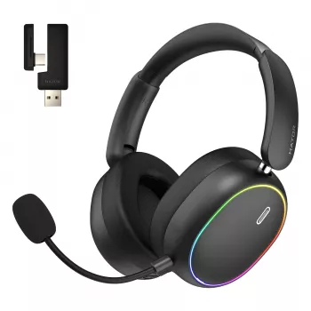 HATOR Phoenix 2 Auriculares inalámbricos con cable y sin cables diadema gaming USB Type-C / USB Type-A Bluetooth negro