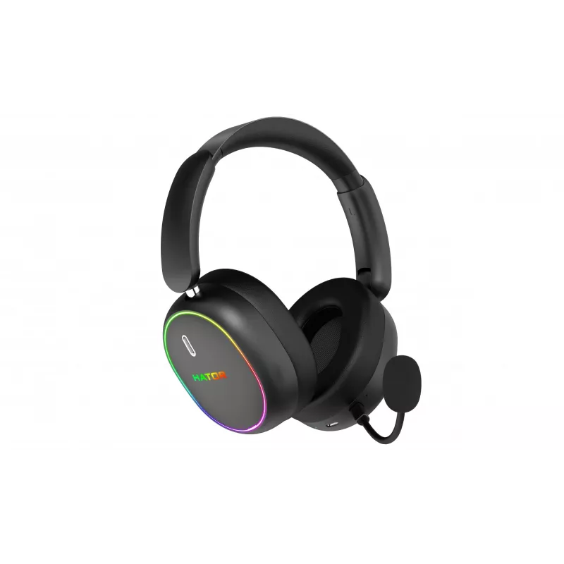 HATOR Phoenix 2 Auriculares inalámbricos con cable y sin cables diadema gaming USB Type-C / USB Type-A Bluetooth negro