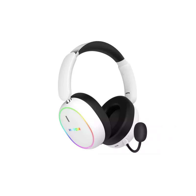 HATOR Phoenix 2 Auriculares inalámbricos con cable y sin cables diadema gaming USB Type-C / USB Type-A Bluetooth blanco
