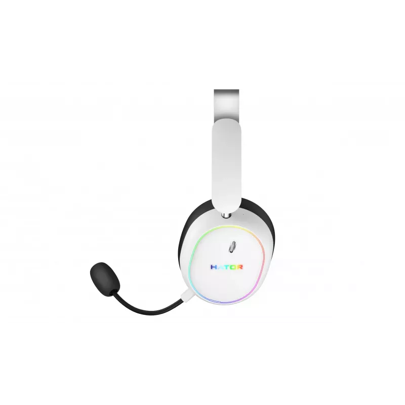 HATOR Phoenix 2 Auriculares inalámbricos con cable y sin cables diadema gaming USB Type-C / USB Type-A Bluetooth blanco