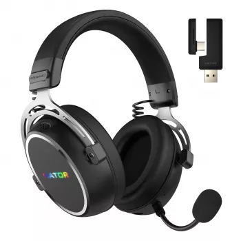 HATOR Hypergang 3 Auriculares inalámbricos diadema gaming USB Type-C / USB Type-A Bluetooth negro
