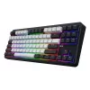 HATOR Rockfall 3 TKL Wireless, negro, QMK/VIA, perfil OMA teclas blanco-negro Teclado — switches mecánicos lineales hotswap — US — distribución ANSI (HTK850)