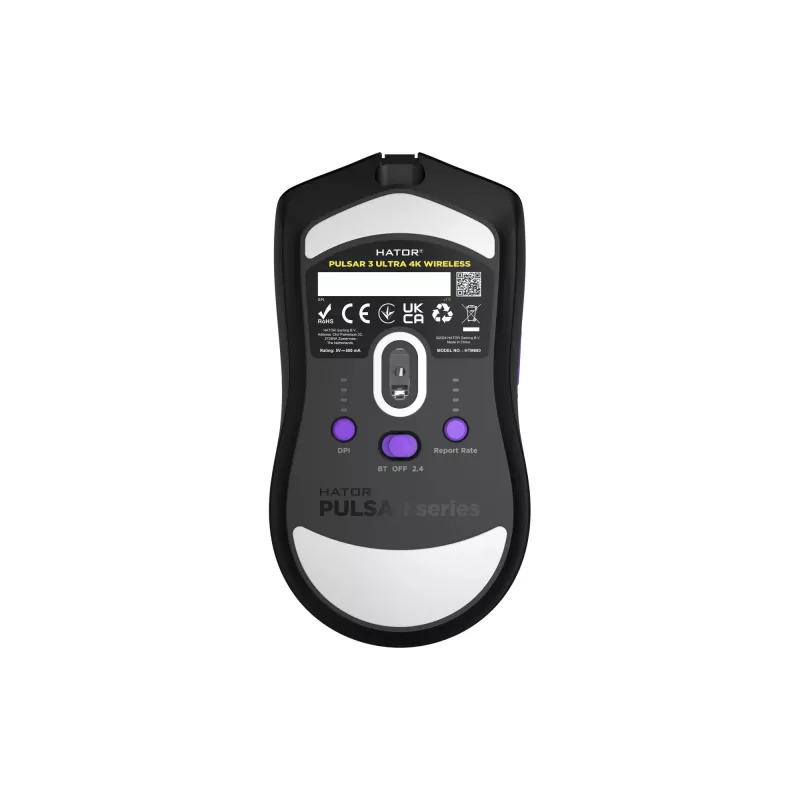 HATOR Pulsar 3 ULTRA 4K Wireless Ratón gaming para diestros RF Wireless + Bluetooth + USB Type-A óptico 30000 DPI