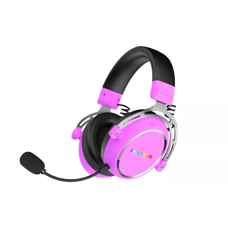HATOR Hypergang 3 Auriculares inalámbricos diadema gaming USB Type-C / USB Type-A Bluetooth violeta