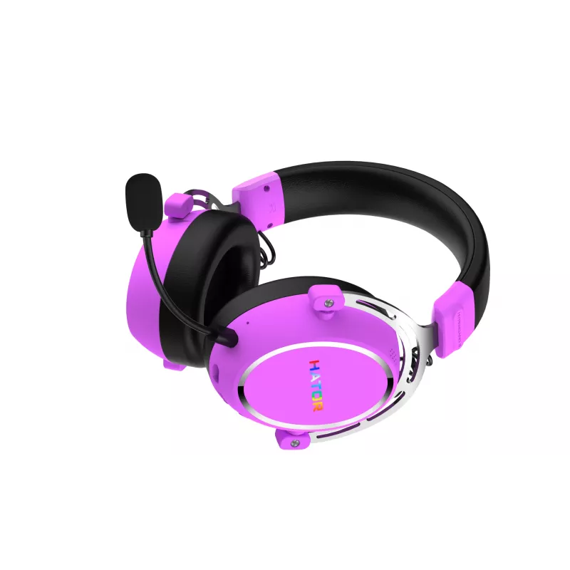 HATOR Hypergang 3 Auriculares inalámbricos diadema gaming USB Type-C / USB Type-A Bluetooth violeta