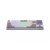 HATOR Rockfall 3 TKL Wireless, blanco, QMK/VIA, perfil OMA teclas blanco-negro Teclado — switches mecánicos lineales hotswap — US — distribución ANSI