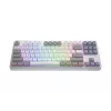 HATOR Rockfall 3 TKL Wireless, blanco, QMK/VIA, perfil OMA teclas blanco-negro Teclado — switches mecánicos lineales hotswap — US — distribución ANSI
