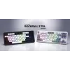 HATOR Rockfall 3 TKL Wireless, blanco, QMK/VIA, perfil OMA teclas blanco-negro Teclado — switches mecánicos lineales hotswap — US — distribución ANSI