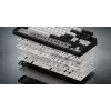 HATOR Rockfall 3 TKL Wireless, blanco, QMK/VIA, perfil OMA teclas blanco-negro Teclado — switches mecánicos lineales hotswap — US — distribución ANSI